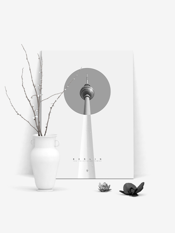 The Television Tower (White Edition) - Produktbild 1 by Black Sign Artwork