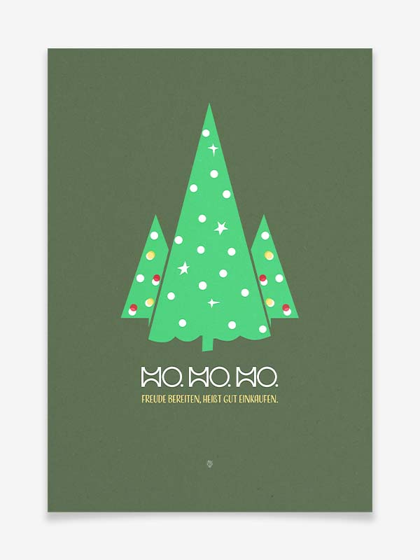 HO.HO.HO. Freude bereiten, heißt gut einkaufen - Poster by Black Sign Artwork