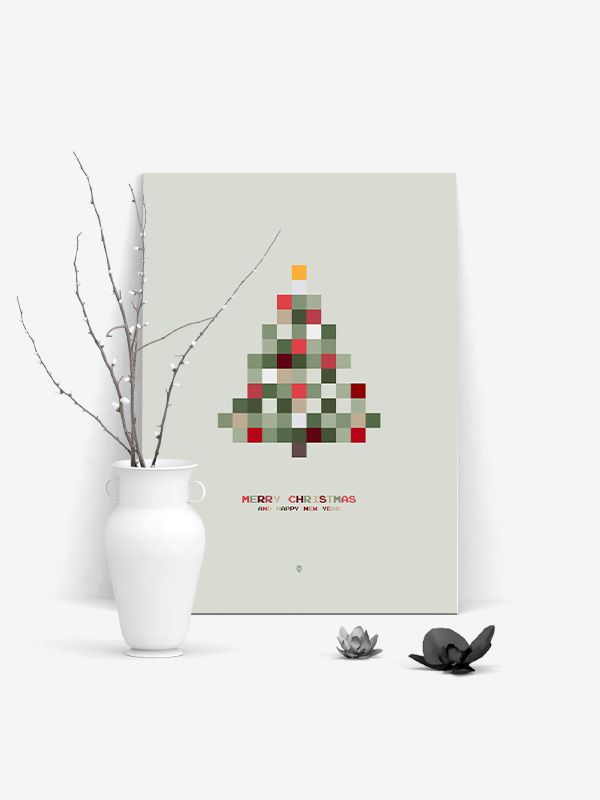 Merry Christmas Pixel - Produktbild 1 by Black Sign Artwork