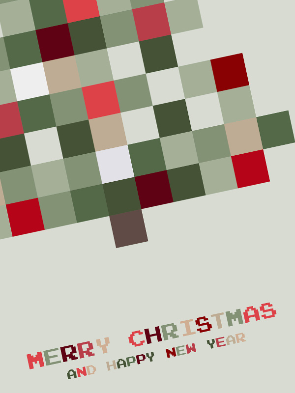 Merry Christmas Pixel - Produktbild Zoom by Black Sign Artwork