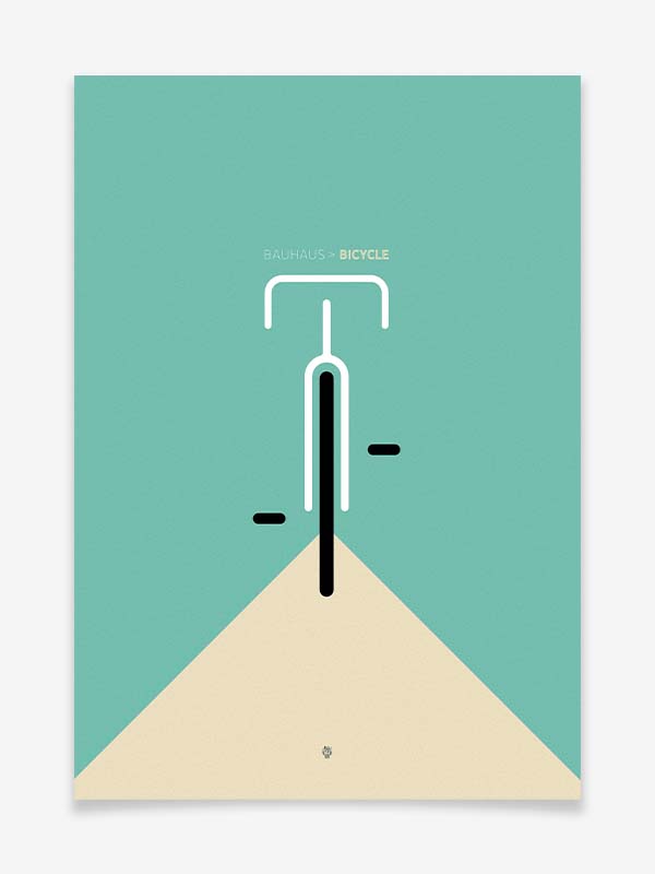 Bauhaus Bicycle - Poster by Black Sign Artwork