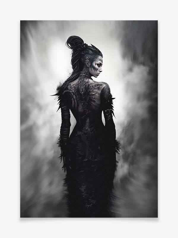 Gothic Girl - Poster by Greyscale