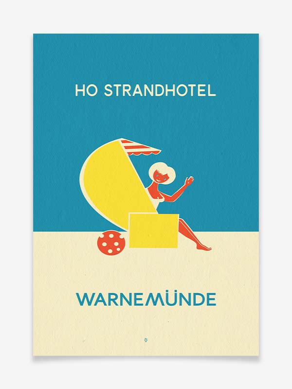 HO Strandhotel Warnemünde - Poster by GDR-DESIGN