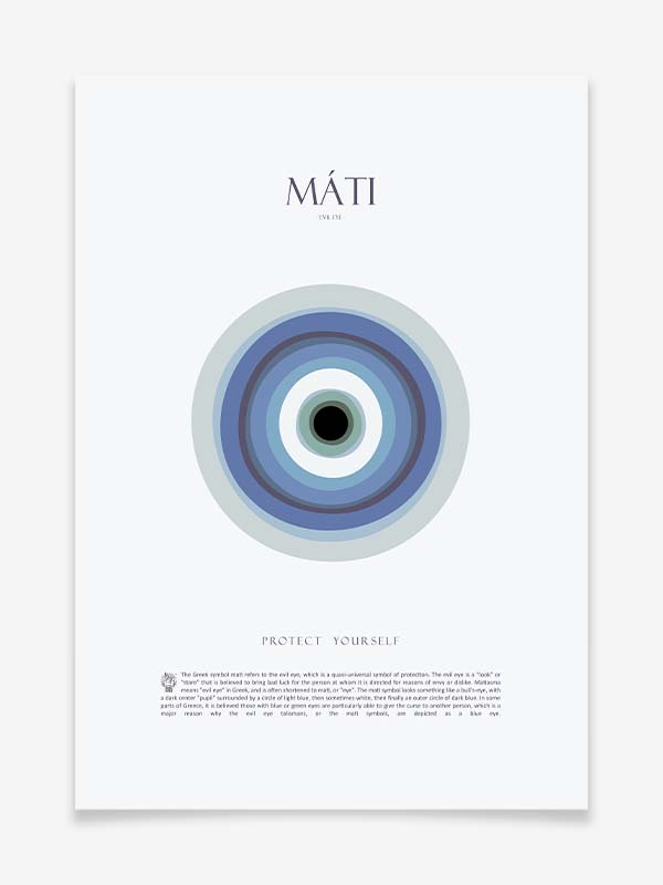 Mati Evil Eye - Poster by Black Sign Artwork