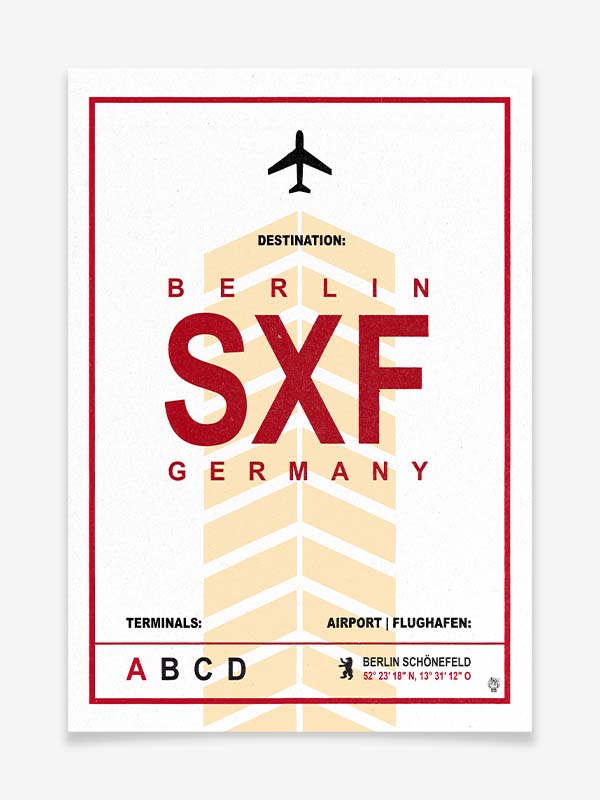 SXF Berlin Flughafen - Poster by Black Sign Artwork