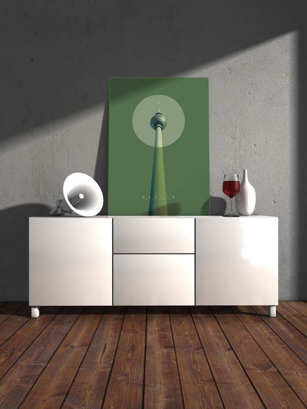 The Television Tower (Green Edition) - Produktbild 6 by Black Sign Artwork