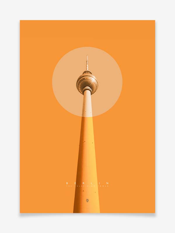 The Television Tower (Orange Edition) - Poster by Black Sign Artwork