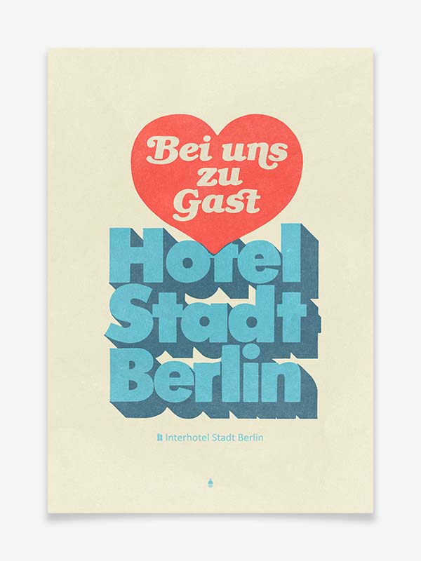 Interhotel Stadt Berlin - Poster by GDR-DESIGN