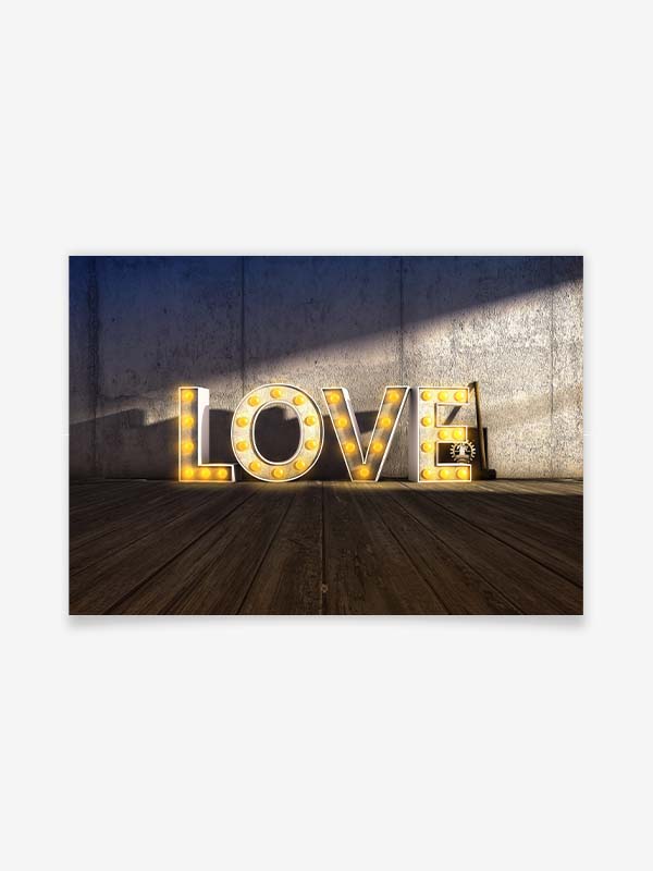 Lights Of Love - Poster by Black Sign Artwork