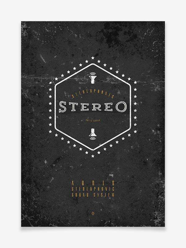 Stereo - Poster by Black Sign Artwork