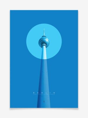 The Television Tower (Blue Version) - Poster by Black Sign Artwork