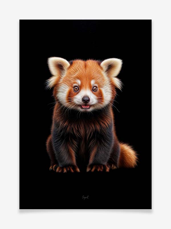 Red Panda - Jungtier - Poster by Greyscale
