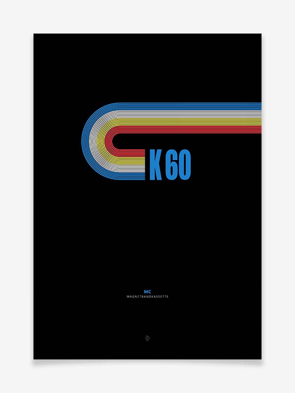 K60 Magnetbandkassette - Produktbild - Poster by Black Sign Artwork