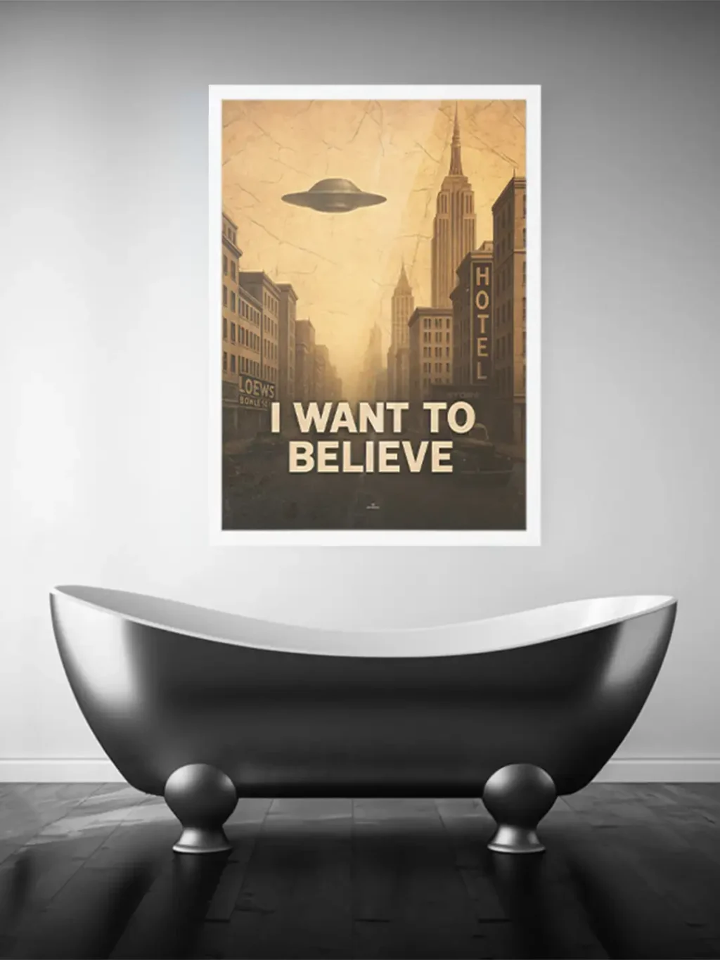 I Want To Believe –  Retro UFO – Produktbild 7 by Artboxx