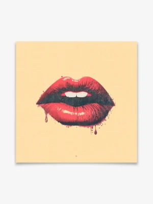 Urban Kiss – Dripping – Rote Lippen an einer Wand